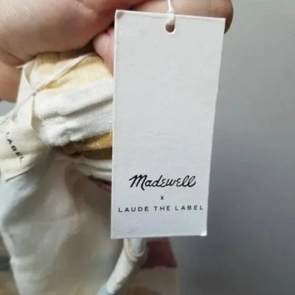 Madewell x Laude the Label Everyday Shorts in Painter Stripe 100% Linen M - Picture 6 of 13